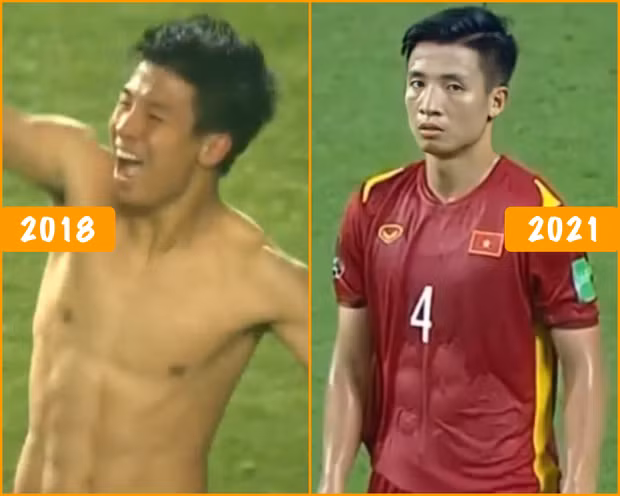 Bùi Tiến Dũng vừa gây sốt với màn khoe múi bụng được cô vợ share tưng bừng trên Facebook hoá ra cũng từng... cởi hẳn áo để ăn mừng ở Thường Châu.