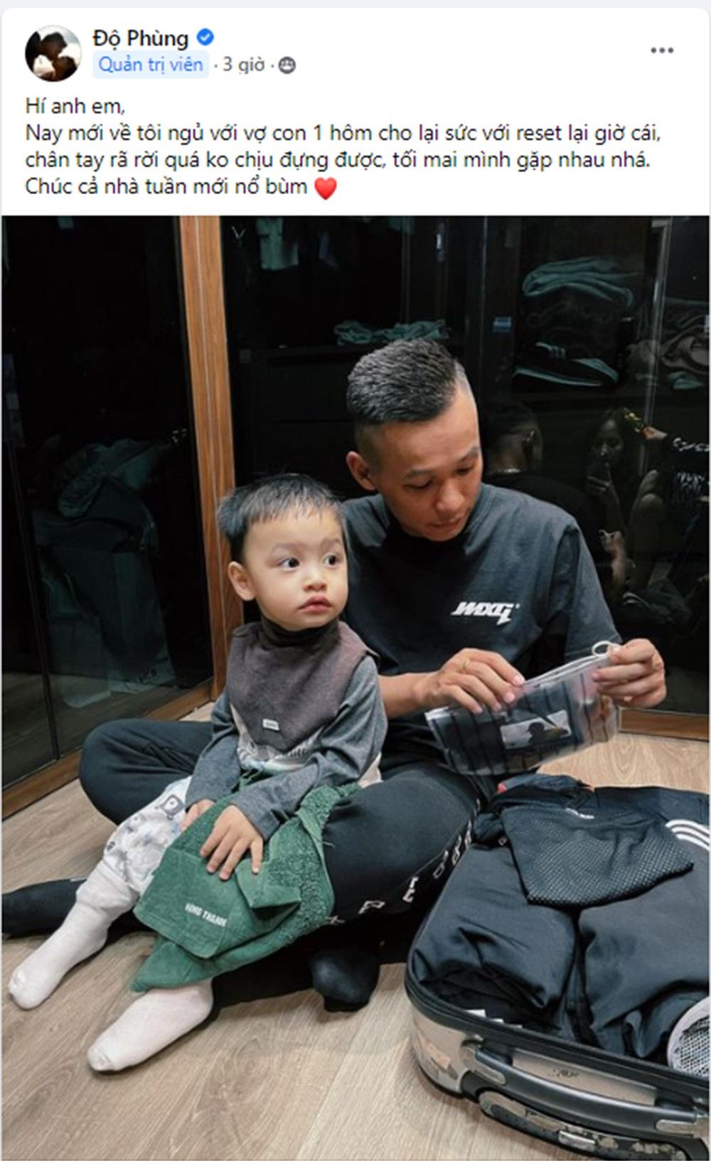 Mới đây, sau thông báo đã hoàn thành nghĩa vụ, Độ Mixi đã thông báo off stream. Lý do anh đưa ra khiến các thành viên không thể không đồng tình, thậm chí có người còn khuyên anh nên nghỉ thêm một vài ngày.