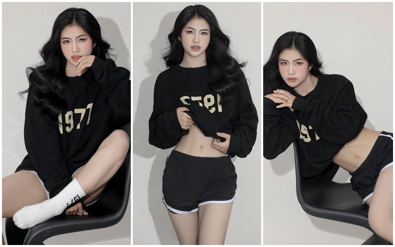 Gần đây, Thanh Nhã không ngại diện trang phục khoe eo thon và vóc dáng thanh mảnh. Thần thái của cô được khen không thua kém người mẫu.