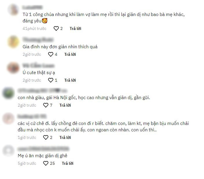 Quỳnh Anh đáp lại chồng là “xấu lắm” nhưng nam cầu thủ vẫn nịnh vợ “xấu đâu mà xấu, ra đây nhanh lên”. Thấy bà xã còn hơi lưỡng lự, Duy Mạnh liền giục “Mẹ Quỳnh ra đây nhanh lên… nào”.