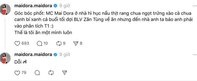 Tuy nhiên, khi chồng nữ MC về nhà, điều cô không ngờ tới là chồng lại bảo "phải vào phân tích T1".