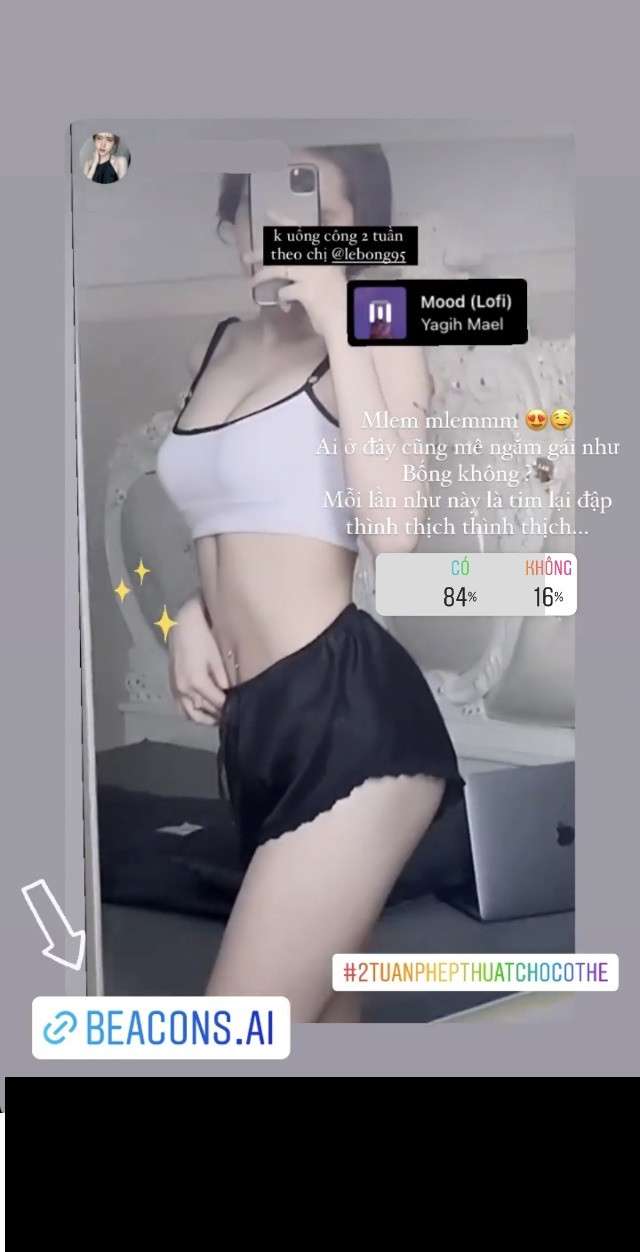 Trên Instagram và Facebook cá nhân, Lê Bống đã chia sẻ nhiều hình ảnh thành quả tập luyện của các bạn trẻ tham gia thử thách "2 Tuần Phép Thuật Cho Cơ Thể".