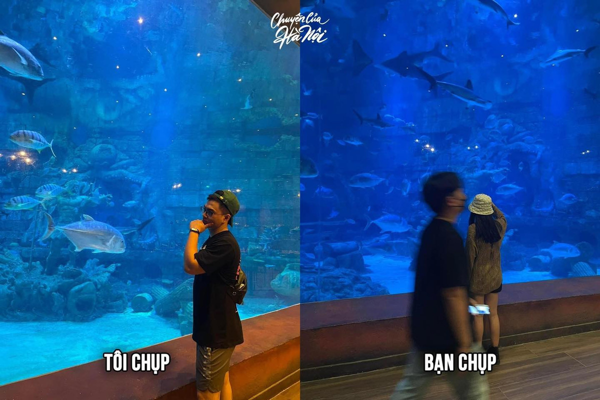 Nhờ bạn thân chụp ảnh nó lạ lắm. Ảnh: Chuyện của Hà Nội.