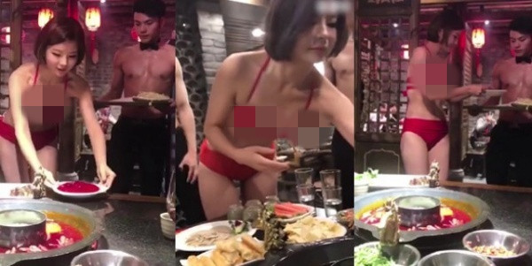 Không chỉ có các quán vỉa hè mà nhiều nhà hàng sang trọng vì muốn hút khách mà đã cho nhân viên ăn mặc mát mẻ.