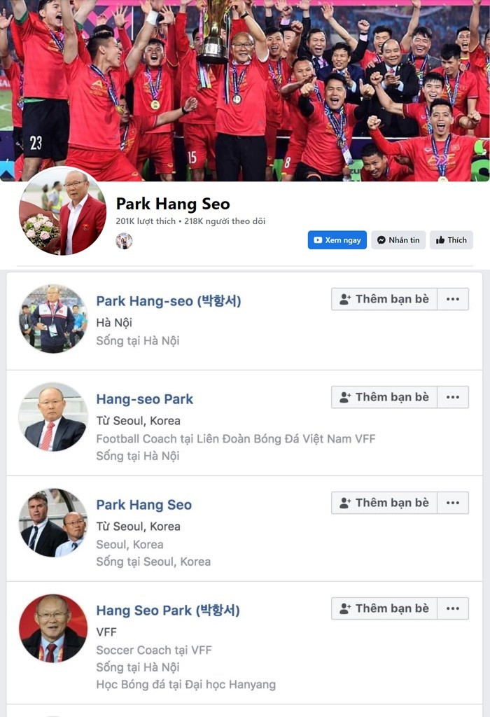 Mới đây, NHM xôn xao trước thông tin HLV Park Hang Seo chính thức thành lập tài khoản mạng xã hội riêng. Vì chưa có tích xanh nên để xác thực tài khoản, đích thân HLV trưởng đội tuyển Việt Nam đã quay video thông báo đồng thời gửi lời chào đến người hâm mộ Việt Nam.