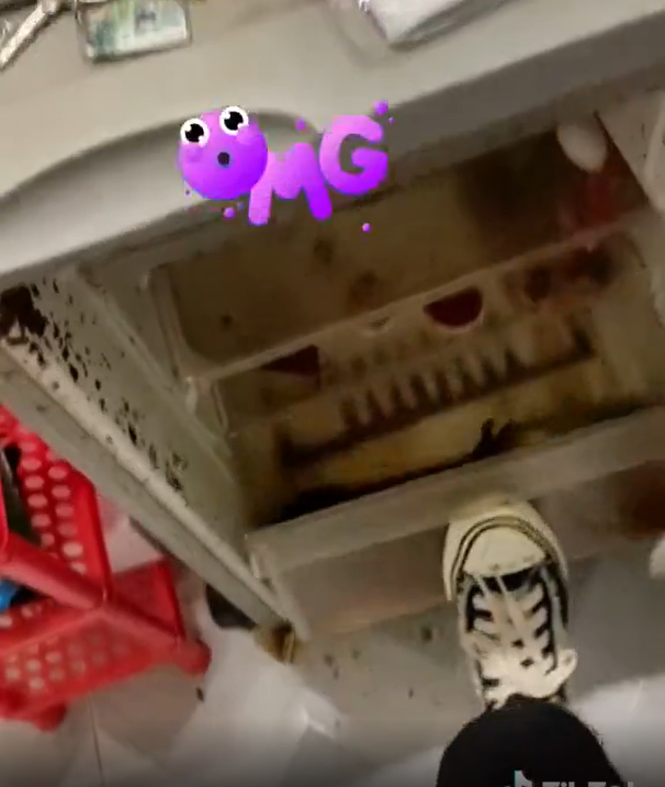 Bởi thực phẩm tươi và cả nước sốt phân huỷ sau 5 tháng trời khiến cả tủ lạnh đen sì, ám ảnh hơn cả là mùi hôi thối chắc phải còn lâu mới hết.