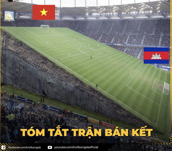 Chỉ 1 tấm ảnh thôi đã nói lên toàn bộ cục diễn trận đấu giữa Việt Nam và Campuchia tại AFF Cup 2020.