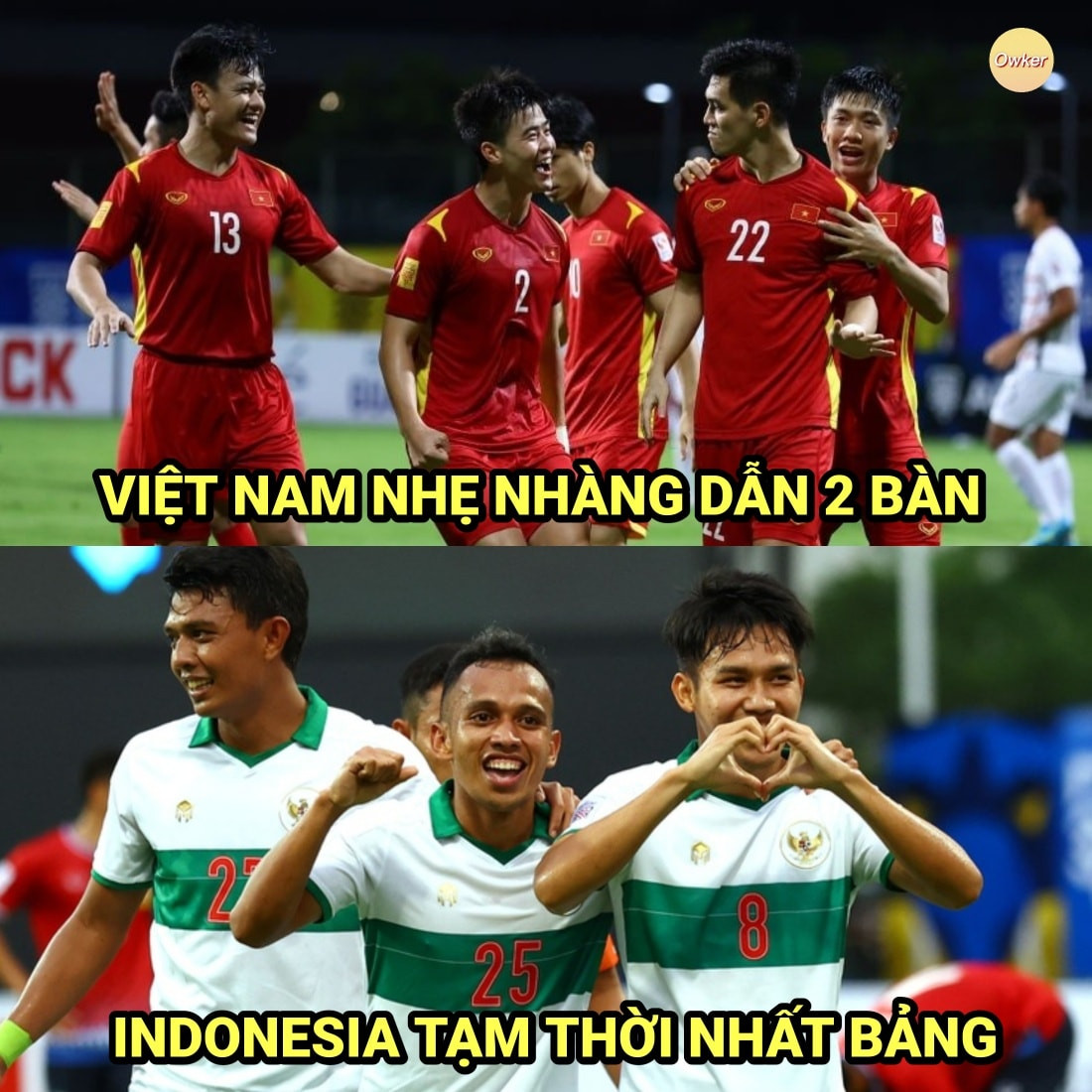 Cuộc đua hiệu số giữa đội tuyển Việt Nam và Indonesia chính là tâm điểm của những bức ảnh chế bên cạnh vấn đề chuyên môn tại AFF Cup 2020.