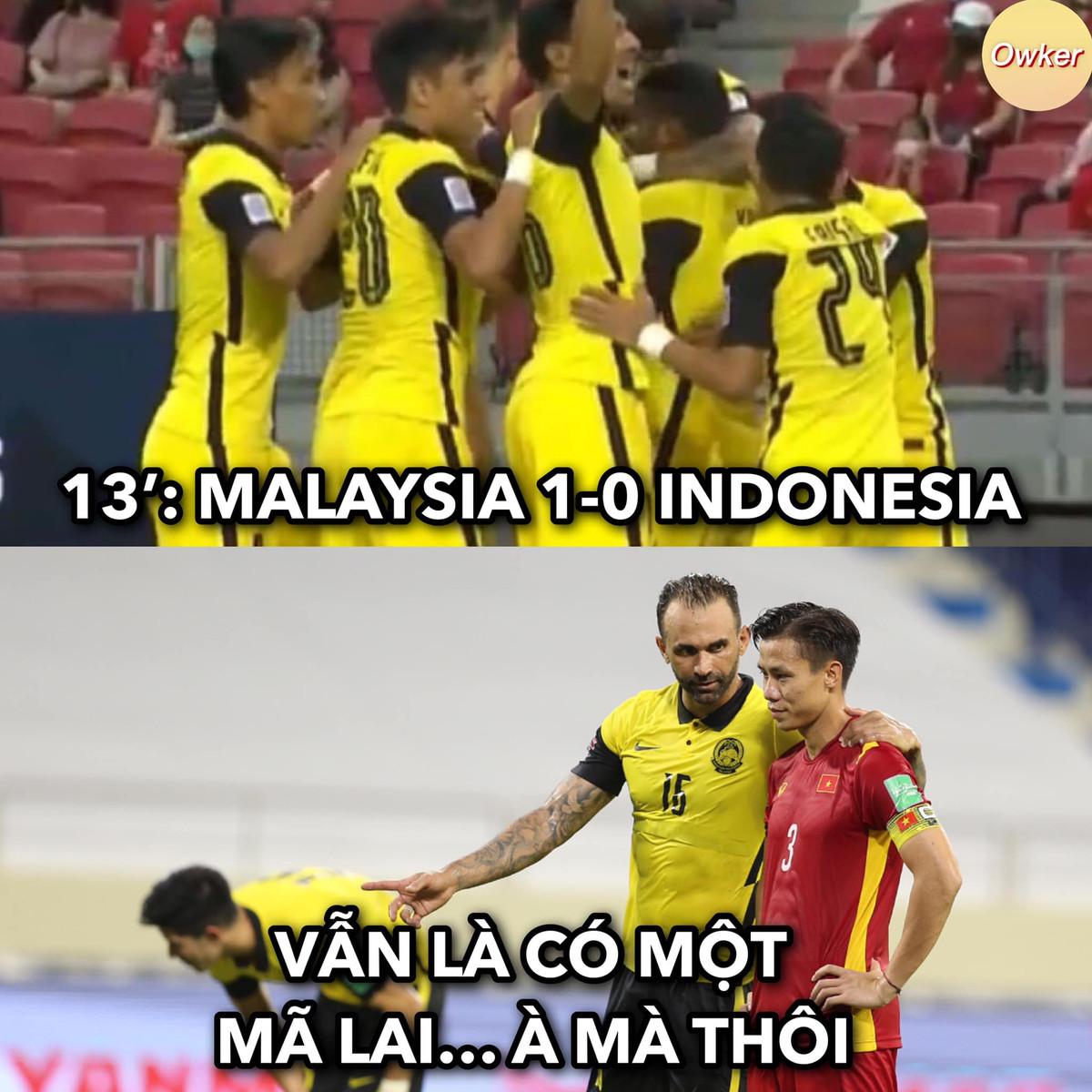 CĐV Việt Nam chờ Malaysia quật khởi trước Indonesia nhưng mọi thứ lại khác xa.