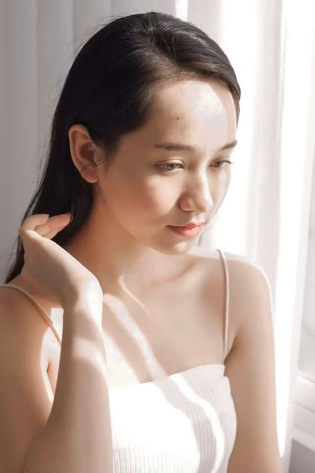 Khi khoe ảnh mặt mộc, Trúc Anh được nhiều người khen vẫn sở hữu vẻ ngoài tươi tắn cùng làn da đẹp.