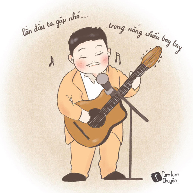 Riêng Nguyễn Trang, một hoạ sĩ trẻ của Fanpage Tùm Lum Chuyện đã chia sẻ lại kỉ niệm tuổi thơ của mình và "chú Chí Tài" bằng một cách rất riêng.