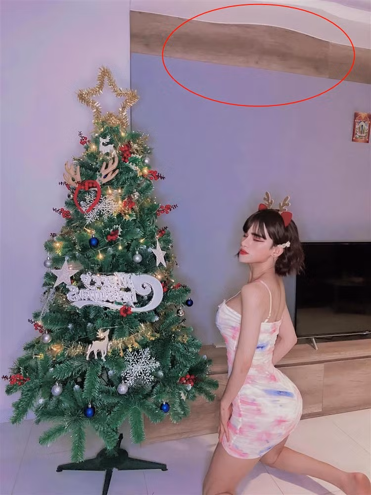 Vết bóp méo cả tường được dân tình chỉ rõ trong bức ảnh của thảm họa mạng Trần Đức Bo.