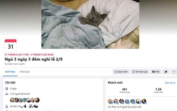 Trào lưu "ngủ 3 ngày 3 đêm nghỉ lễ 2/9" vừa nổi lên và nhanh chóng trở thành một trong những chủ đề tán gẫu sôi nổi trên mạng xã hội.