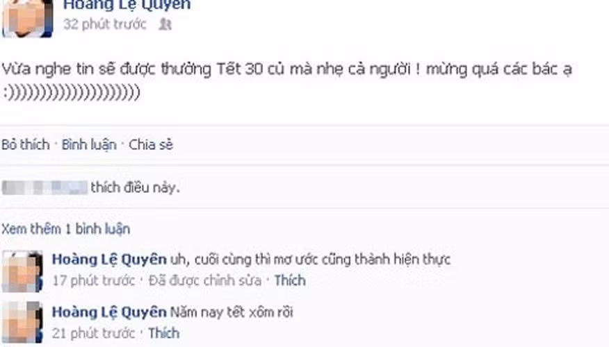 Tuy nhiên không phải ai cũng biết khoe thưởng Tết đúng cách. Một số bạn trẻ gần như "tự sướng", khoe khoang một cách quá lố về tiền thưởng nhằm mục đích khiến cho người khác phải ghen tị hoặc nể phục.