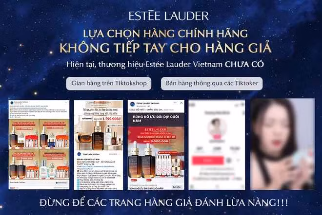 Trong ngày 24 và 26/12, trang Facebook chính thức của hai thương hiệu mỹ phẩm Estee Lauder Vietnam và MAC Cosmetics lần lượt đăng bài cảnh báo khách hàng về việc sản phẩm giả, không rõ nguồn gốc tràn lan trên TikTok Shop.