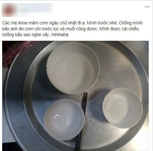 Bữa cơm mùa dịch theo lời của mẹ chồng "nước lọc và muối" cũng được.