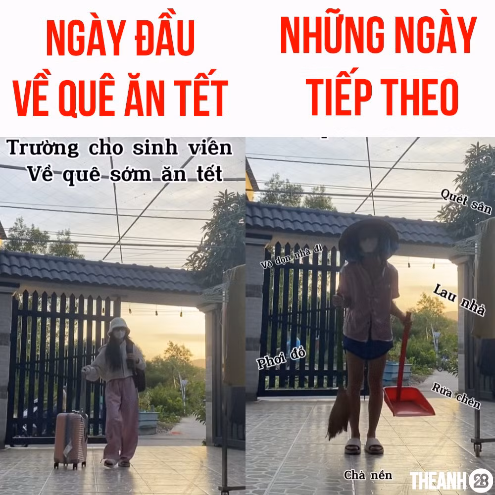 Bên cạnh đó không ít người khẳng định dù mệt nhưng năm sau vẫn tự nguyện bị bố mẹ lừa vì thấy hạnh phúc khi được về nhà quây quần dịp Tết.