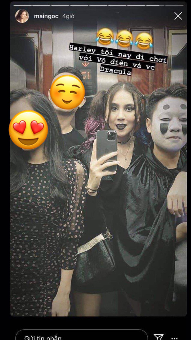 Vốn là đêm Halloween, nữ BTV VTV Mai Ngọc có cuộc gặp mặt bạn bè và cùng nhau tổ chức bữa tiệc hóa trang. Cô nàng có dịp hóa thân thành "nữ điên" Harley Quinn đầy xinh đẹp và nổi loạn.