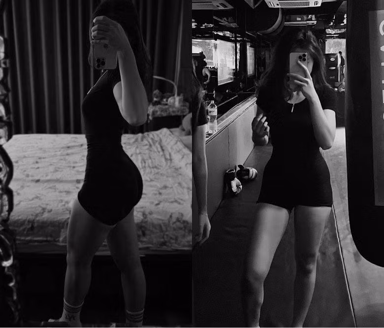 Huệ Anh cũng nhiều lần đăng tải các hình ảnh check - in trong phòng gym. Đang trong độ tuổi trưởng thành, cô bé rất thích làm đẹp, giữ dáng và thường xuyên rủ mẹ làm "đồng minh" khi đi spa chăm sóc da hoặc tập thể dục.