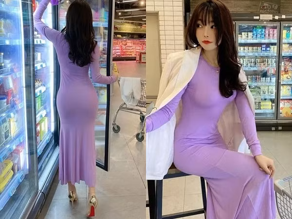 Để trang phục thêm phần kín đáo, cô khoác một chiếc áo dài tay kiểu croptop. Thế nên, khi mặc những mẫu váy body đi chợ, cần chú ý lựa chọn kiểu dáng và chất liệu phù hợp.