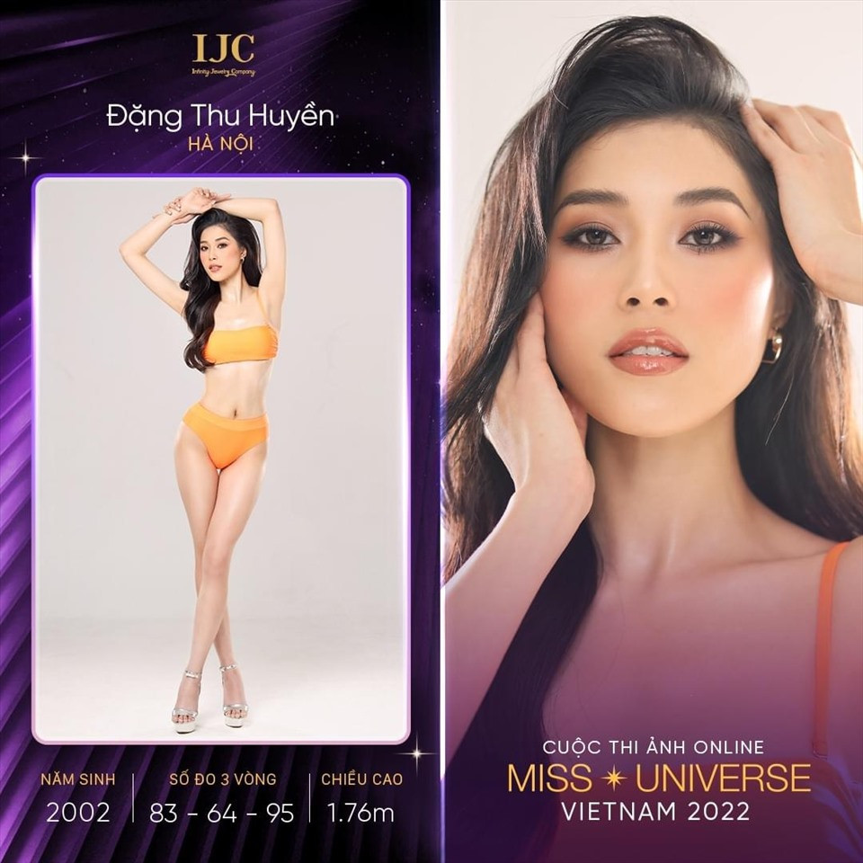 Mới đây, trên Fanpage chính thức của Miss Universe Vietnam - Hoa hậu Hoàn vũ Việt Nam đã đăng tải thông tin về thí sinh Đặng Thu Huyền.