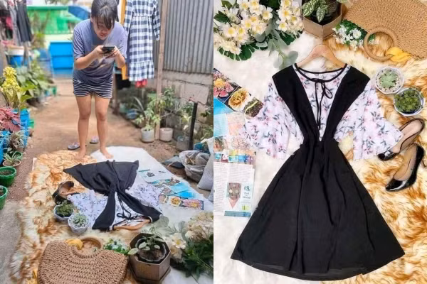 Hay không ngại mất hình ảnh để kinh doanh online, chị em tạo dáng đủ mọi tư thế chỉ mong sao sản phẩm mình mang tới khách hoàn hảo nhất. Nhìn cách chủ cửa hàng lao động hết mình, nhiều cư dân mạng bật cười thích thú và thầm cảm phục tinh thần cố gắng, chịu khó của họ.