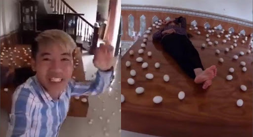 Tuy Hưng Vlog không đăng kết quả trò đùa lên, song ai cũng biết nếu đống trứng ấy vỡ be bét thì mùi sẽ rất tanh, lại còn dính nhầy nhụa.