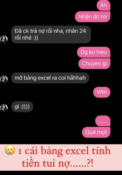 Mới đây ái nữ đại gia thủy sản là Ngọc Thanh Tâm đã hé lộ đoạn tin nhắn nợ nần của mình với phu nhân Phan Thành.