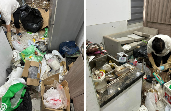 “Không hiểu sao con gái con đứa 30 tuổi mà ở bẩn như vậy được. Bảo sao 2 tuần nay cứ thấy gián bọ bò đầy ngoài hành lang. Nay mở cửa phòng thấy cô lao công đang dọn dẹp hỏi ra mới biết chủ nhà vừa đuổi bé đó đi vì ở quá bẩn. Ám ảnh kinh hoàng”. Chủ nhân bài đăng chia sẻ.