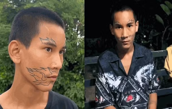 Một thiếu niên 16 tuổi ở Thái Lan đã xăm hình theo phong trào khi được bạn bè rủ rê, lôi kéo vào 2 năm trước, tuy nhiên do xăm trên mặt với hình ảnh quá đặc biệt, cậu bị xã hội xa lánh, không tìm được việc làm và không có cô gái nào muốn làm quen. Gần đây, cậu đã nhờ người chụp ảnh và đăng lên mạng xin được giúp đỡ.