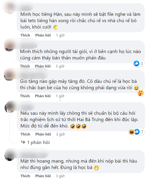 Bài thi nghe IELTS vốn dĩ không dễ dàng, thế nhưng, theo tiết lộ của nhiếp ảnh gia ở đám cưới, dàn phù rể không phải “hạng xoàng”. Dù đề khó, mặt ai cũng nhăn nhó tỏ vẻ không biết làm nhưng khi so đáp án thì hầu như đều đúng hết.