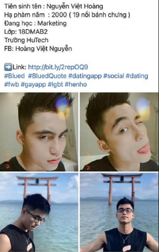 Theo đó, trang này đăng tải nhiều hình ảnh được cho là của MONO Việt Hoàng từ thời còn đi học và thông tin cá nhân để giới thiệu anh trên app hẹn hò. Ngay lập tức, thông tin này đã gây tranh cãi trên cộng đồng mạng.