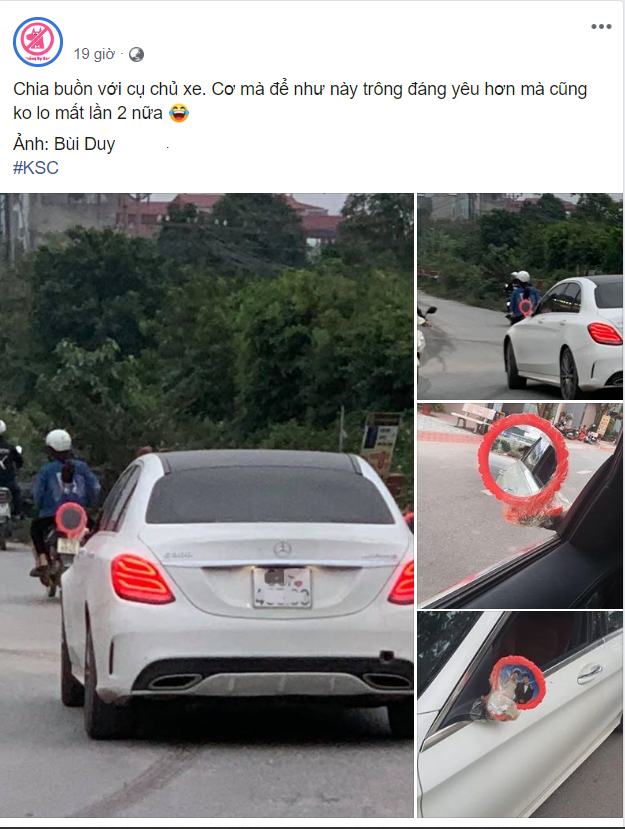 Mới đây trên MXH, bức ảnh ghi lại chiếc xế hộp với đôi gương chiếu hậu "cực dị" thu hút sự chú ý của nhiều người.