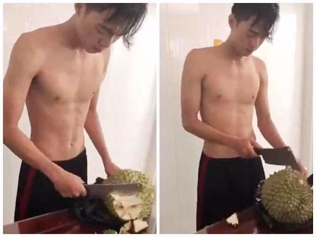 Màn “vật lộn” của trai trẻ chứng tỏ bổ sầu riêng là thử thách khó nhất nhì thiên hạ từng được dân mạng chia sẻ chóng mặt trên mạng xã hội