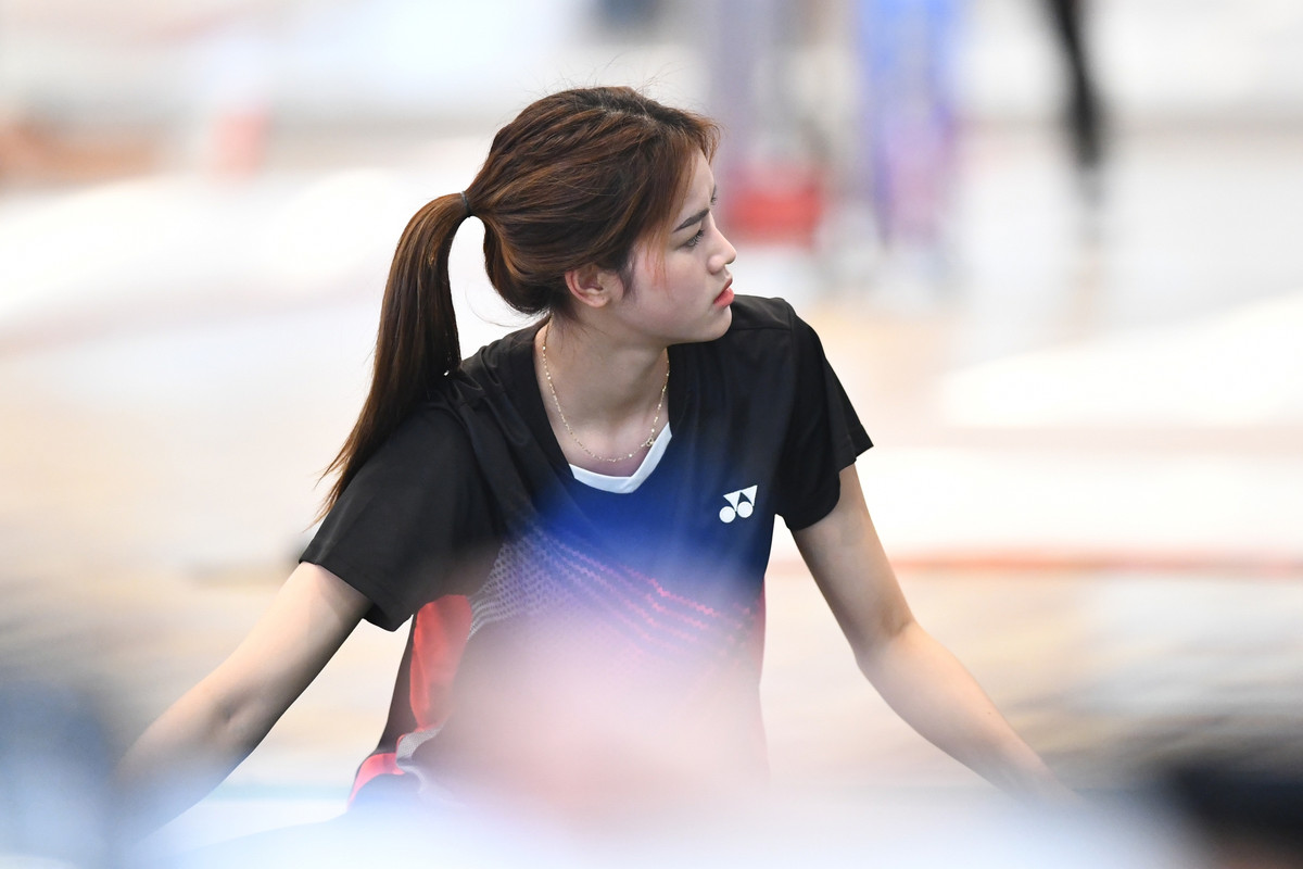 Nữ VĐV đã có mặt tại Campuchia và tích cực tập luyện cho trận thi đấu đỉnh cao.