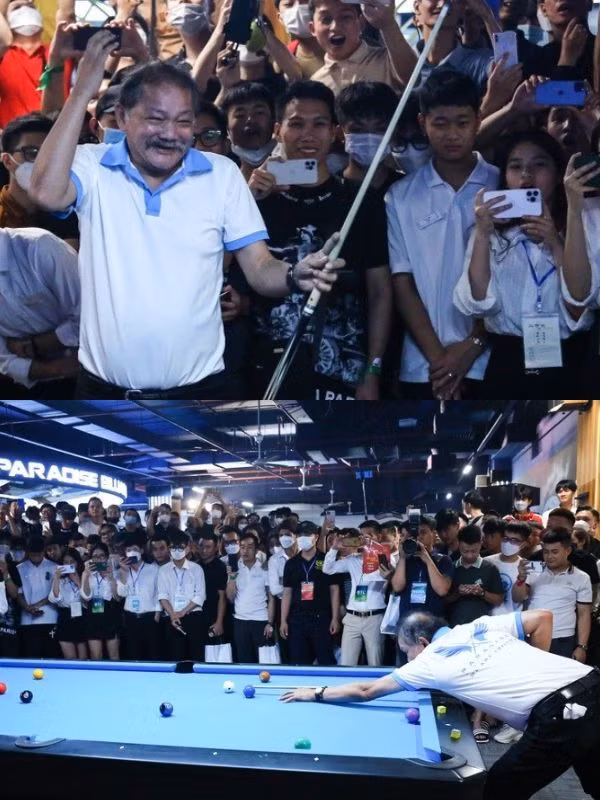 Cách đây 1 năm, khi Efren Reyes đến Việt Nam để thi đấu SEA Games 31, ông được rất nhiều CĐV Việt Nam chào đón và gây bão MXH, mỗi trận đấu của ông đều đông nghịt khán giả đến xem những đường cơ ảo diệu mà ông tạo ra.