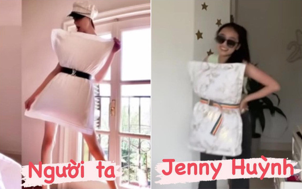 Tuy nhiên khiến nhiều người thích thú nhất phải kể đến khúc Jenny thực hiện thử thách thời trang bằng gối.
