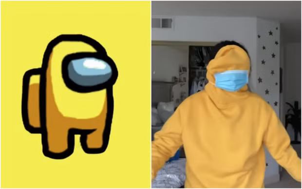 Jenny Huỳnh cũng làm y chang nhưng thay vì chỉ dùng chiếc gối để che cơ thể như mọi người, cô bạn lại mặc một bộ quần áo bên trong nên trông khá hài hước.