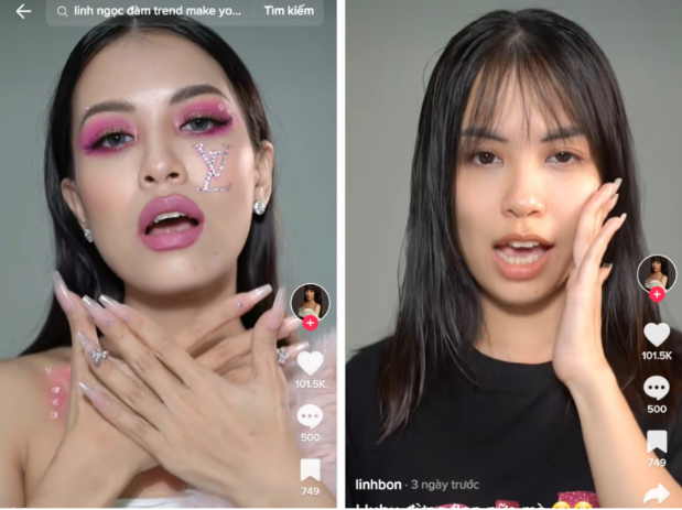 Trào lưu “made you look” (tạm dịch: làm cho bạn chú ý) được lấy cảm hứng từ chính lời bài hát Made you look (của nữ ca sĩ Meghan Trainor) với những “make-up look” (lối trang điểm) lấy cảm hứng từ các thương hiệu xa xỉ như Gucci, Louis Vuitton, Versace. Theo đó, những thương hiệu này đã được các các bạn trẻ “hiện thực hóa” ngay trên chính khuôn mặt mình.