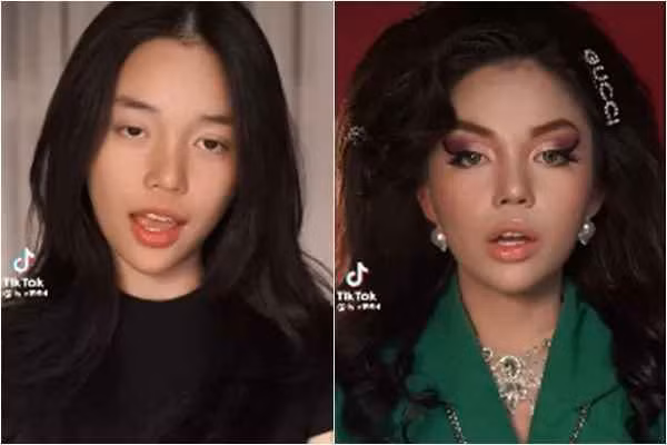 Ngoài make up, các TikToker còn rất tỉ mỉ trong việc tạo kiểu tóc cũng như lựa chọn phụ kiện sao cho phù hợp nhất. Chiếc trend tốn sức nhưng cũng đầy mãn nhãn này không chỉ giúp các TikToker thỏa sức “múa cọ” mà còn có thể tự do sáng tạo thể hiện cá tính của mình.