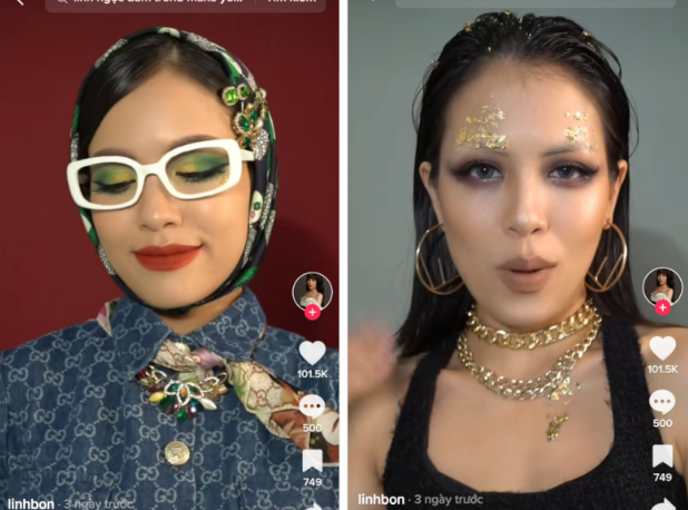 Hiện tại, trào lưu “biến hình” mới mẻ này thu hút sự tham gia của nhiều TikToker, đặc biệt là những người trẻ theo đuổi nghề "make-up'" hay thời trang thực hiện.