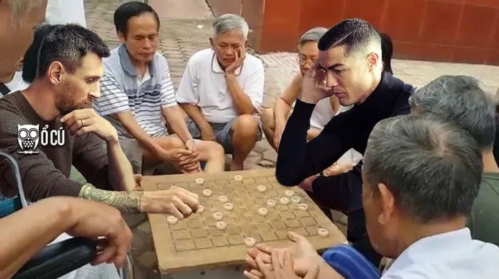 Thay vì cờ vua, dân mạng Việt Nam đã đưa Ronaldo và Messi tới một bộ môn cờ khác nổi tiếng không kém là cờ tướng.