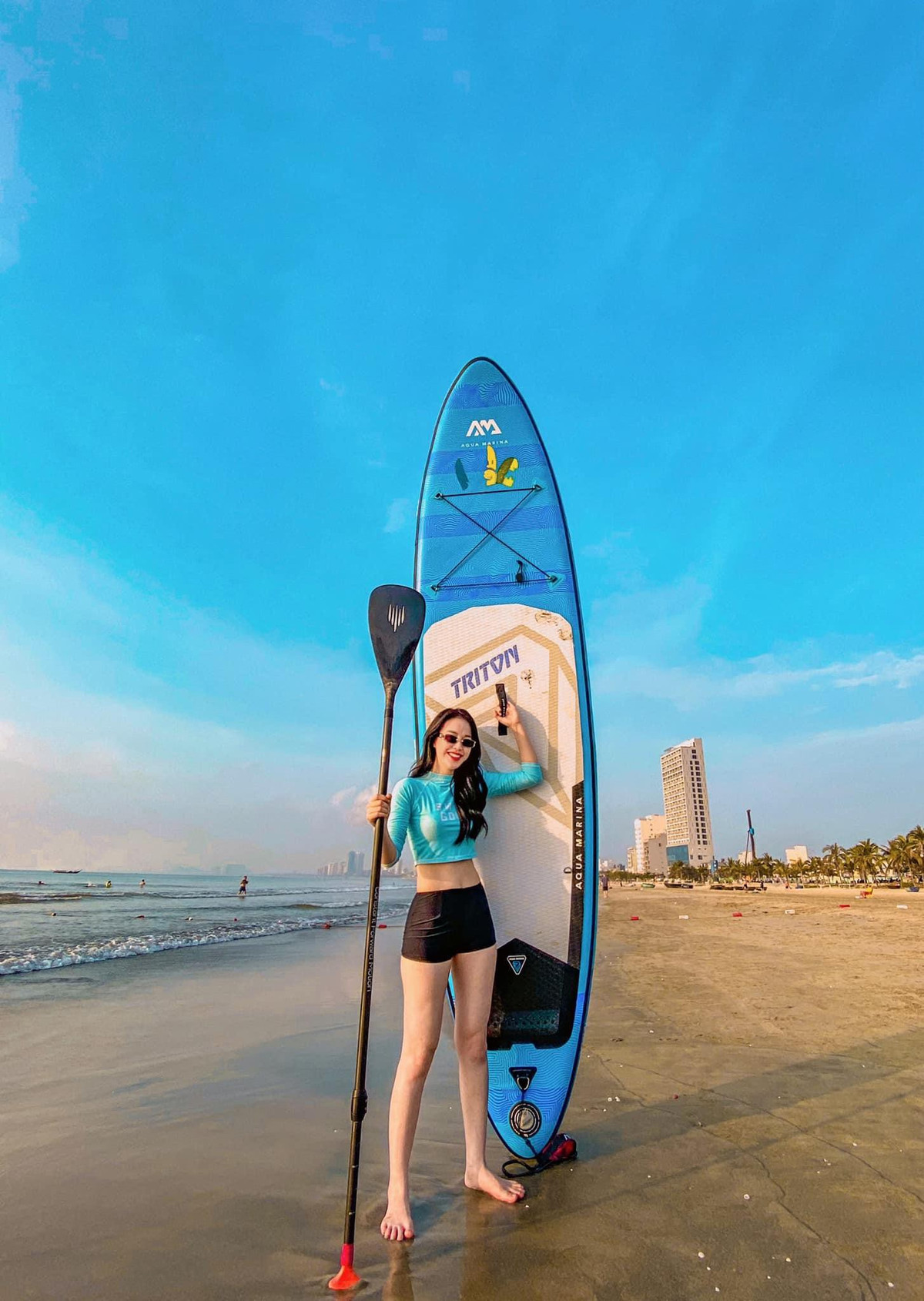 Vốn định hình phong cách kín đáo, tiểu thư, MC Ngô Mai Phương hiếm khi chia sẻ ảnh diện đồ bơi, đặc biệt là bikini.