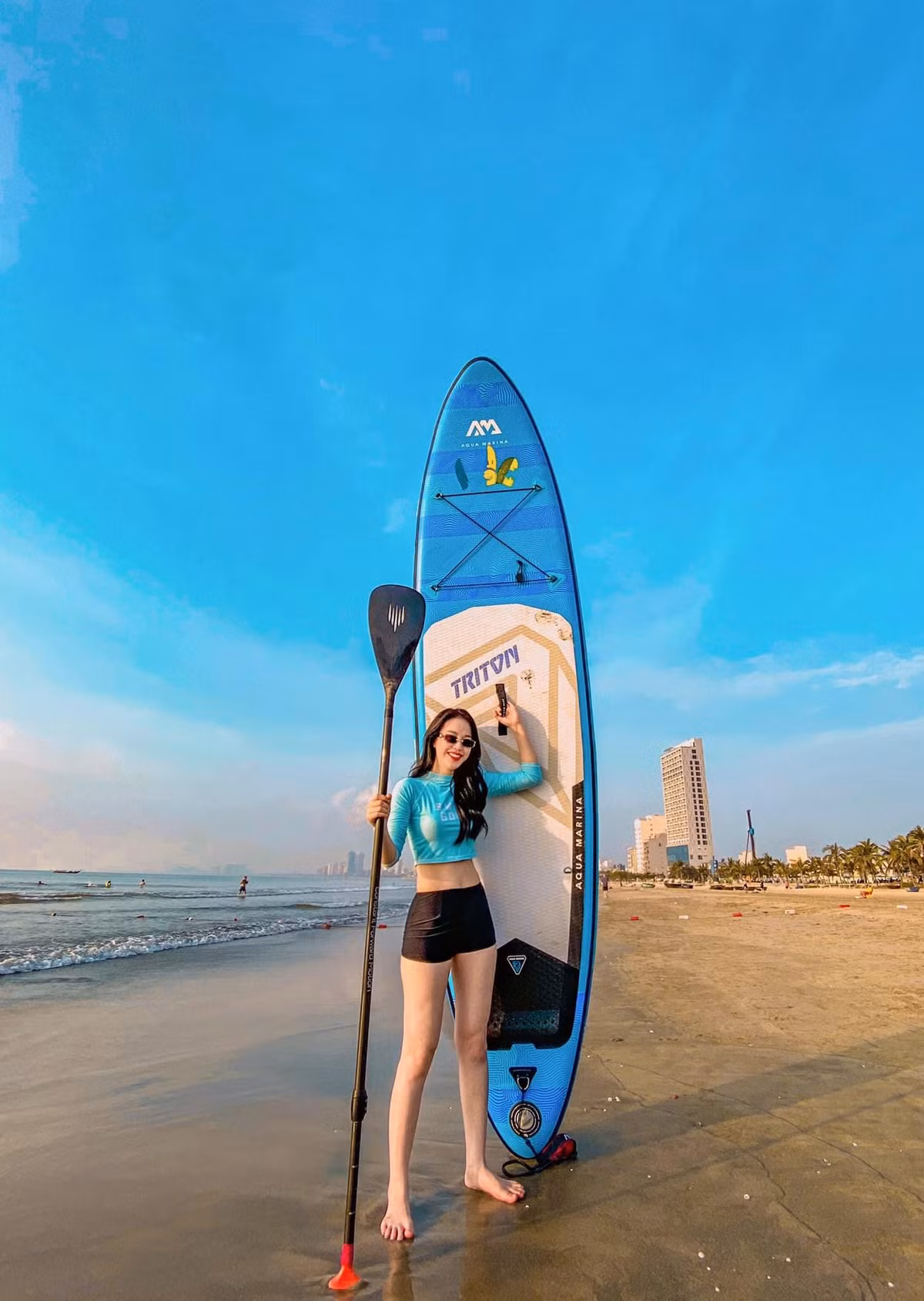 Vốn định hình phong cách kín đáo, tiểu thư, MC Ngô Mai Phương hiếm khi chia sẻ ảnh diện đồ bơi, đặc biệt là bikini.