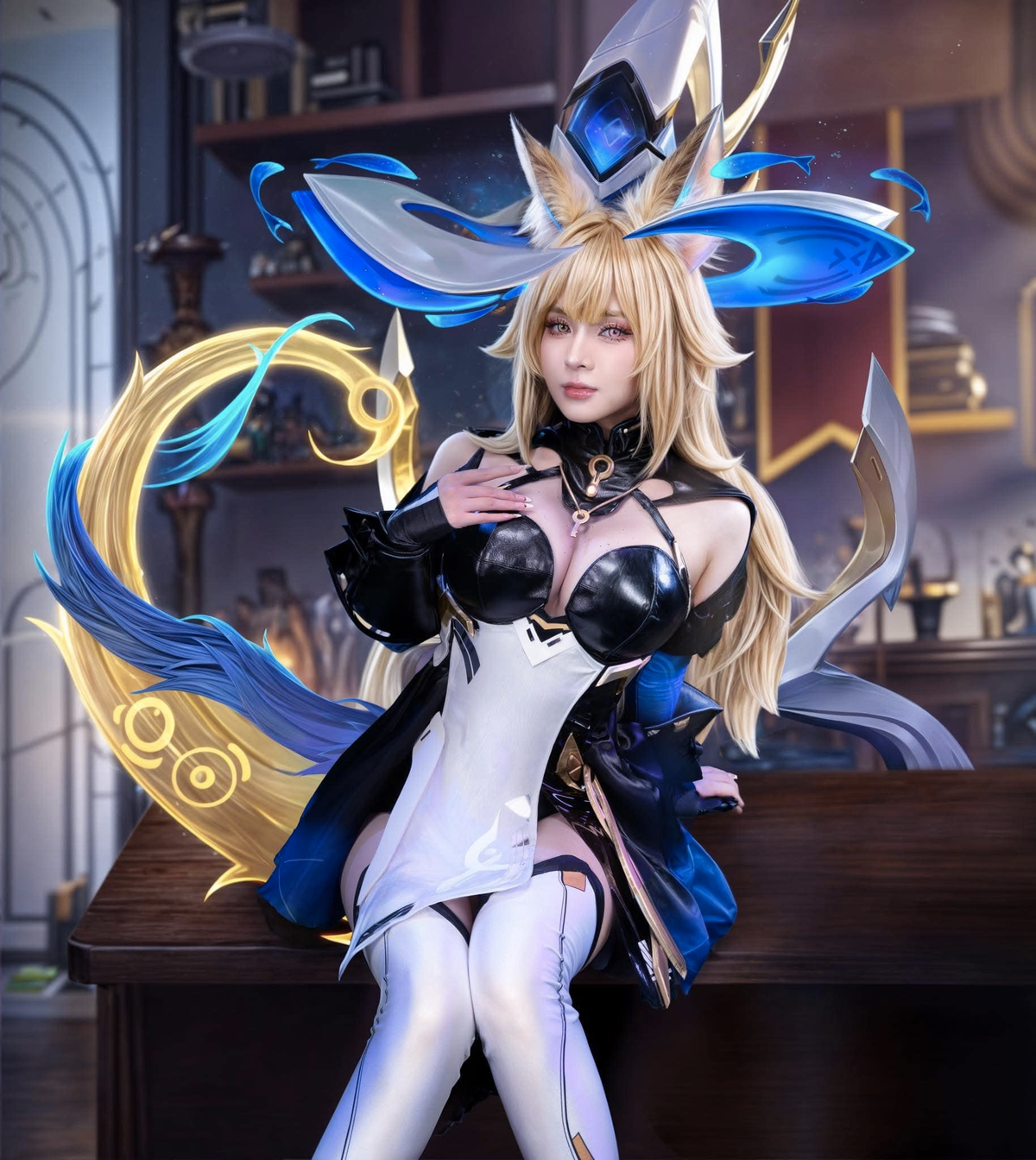 Chính biểu cảm dễ thương, lối trang điểm nhẹ nhàng nhưng rất tinh tế của nữ coser càng làm tăng thêm tạo hình "ngọt ngào như ướp đường", mộng mơ của bộ ảnh.