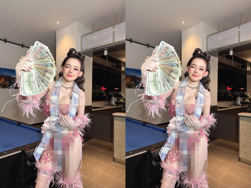 "Đi diễn được 'tip' sương sương gần 100 triệu ạ, chứ có đáng bao nhiêu đâu", Ngân 98 viết.