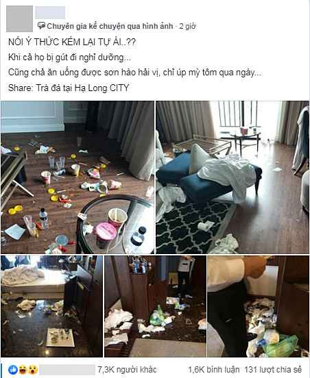 Bài đăng tố những vị khách ở bẩn khi đi du lịch.