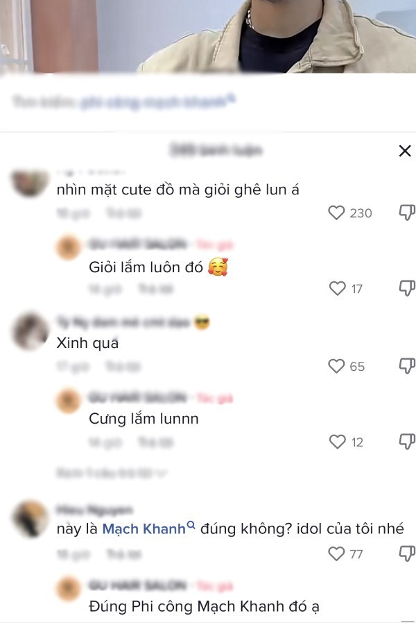 Sau khi được anh thợ tư vấn về kiểu tóc, độ dài phù hợp, Mạch Khanh đã tạm biệt hình ảnh tóc dài nữ tính để biến hoá trở thành một cô nàng cực cá tính nhưng cũng chẳng kém phần dễ thương, xinh đẹp.