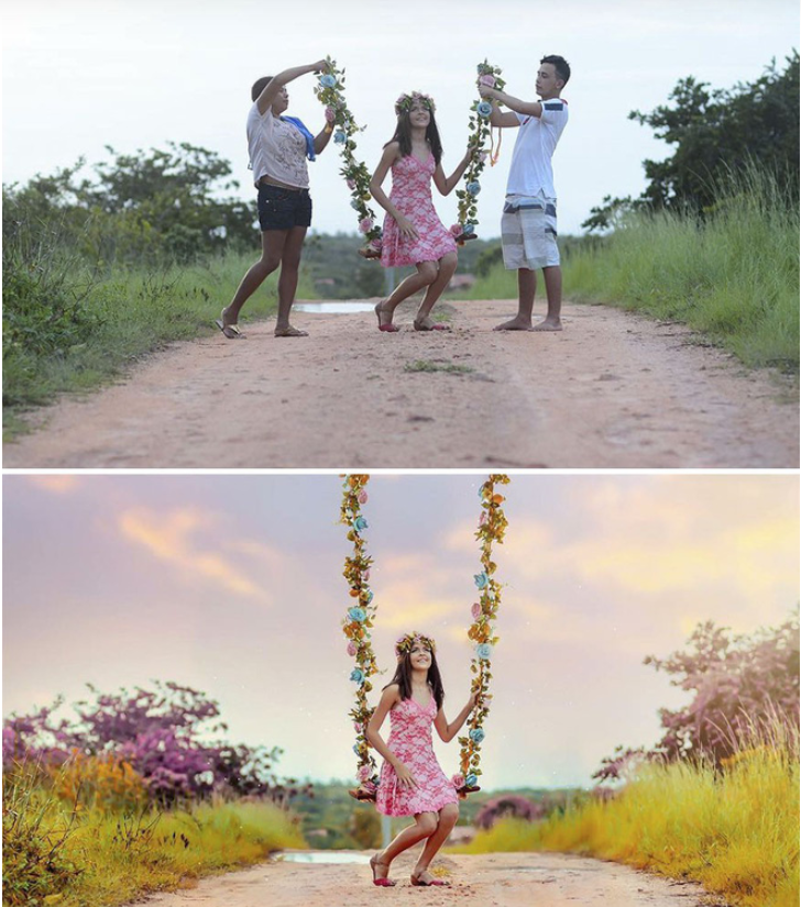 Chẳng quá cầu kì trong khâu chuẩn bị ánh sáng, bối cảnh nhưng sự thiếu xót được bù đắp bằng công nghệ photoshop.