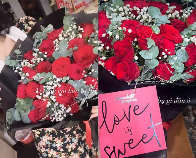 Mới đây, Ngọc Lan khiến dân mạng bất ngờ khi khoe hoa và quà nhận được trong dịp lễ tình nhân (Valentine).
